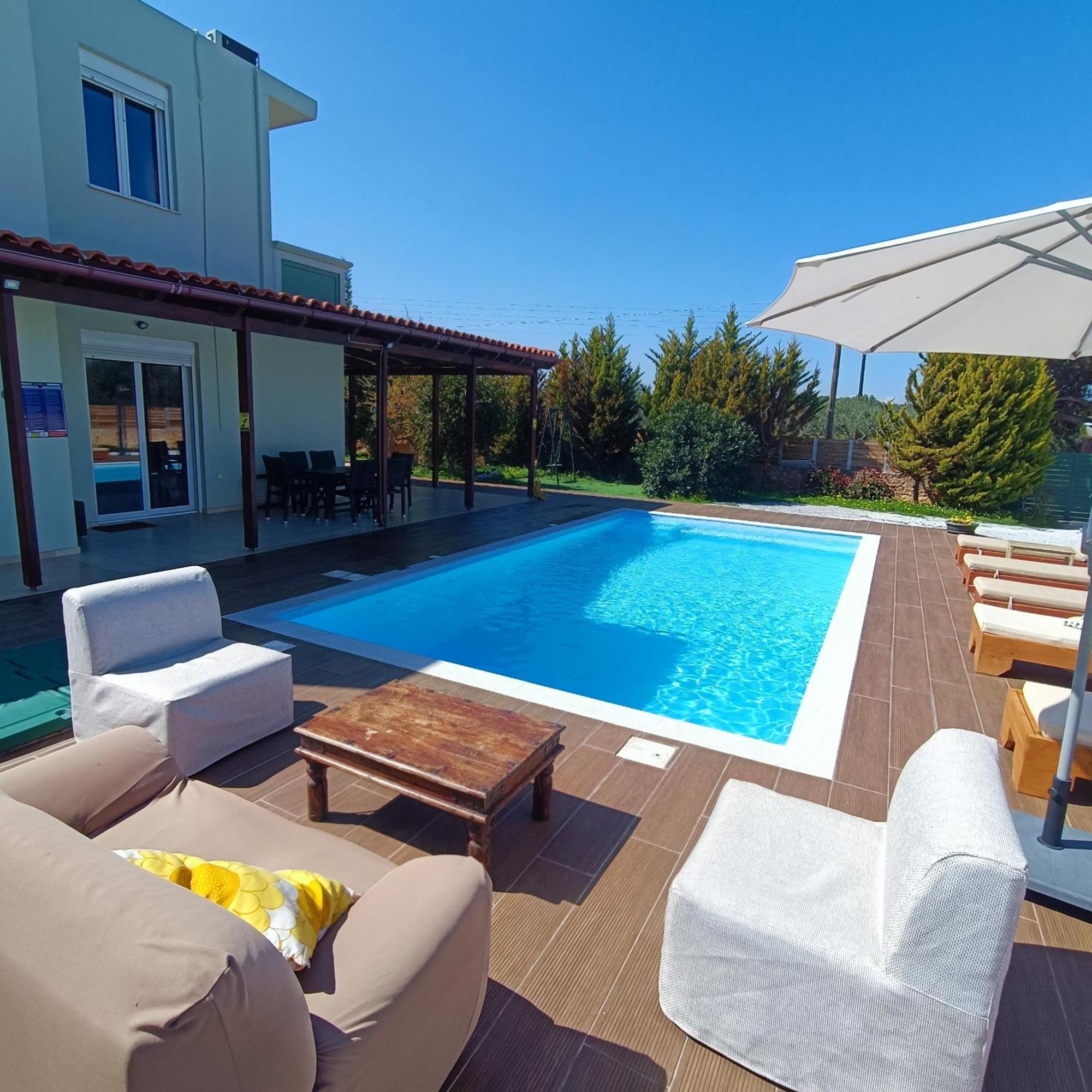 Drosoula Villa 3Bdr Private Swimming Pool Chorafakia Ngoại thất bức ảnh